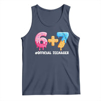 Funny 67 13th Birthday Official Teenager Tank Top 6 7 Ice Cream Drip Meme Funny Six Seven 13 Years Old