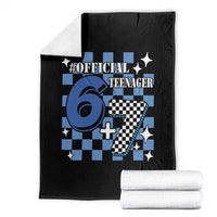 Funny 13th Birthday Official Teenager Throw Blanket 6+7 13 Year Old Boys Kids Checkered 67 Meme
