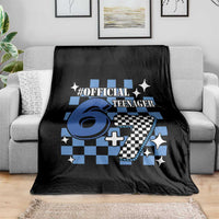 Funny 13th Birthday Official Teenager Throw Blanket 6+7 13 Year Old Boys Kids Checkered 67 Meme