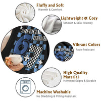Funny 13th Birthday Official Teenager Throw Blanket 6+7 13 Year Old Boys Kids Checkered 67 Meme