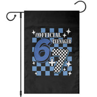 Funny 13th Birthday Official Teenager Garden Flag 6+7 13 Year Old Boys Kids Checkered 67 Meme