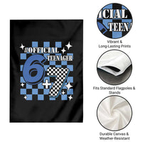 Funny 13th Birthday Official Teenager Garden Flag 6+7 13 Year Old Boys Kids Checkered 67 Meme