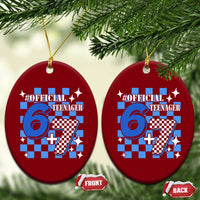 Funny 13th Birthday Official Teenager Ceramic Ornament 6+7 13 Year Old Boys Kids Checkered 67 Meme
