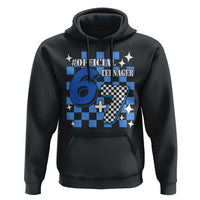 Funny 13th Birthday Official Teenager Hoodie 6+7 13 Year Old Boys Kids Checkered 67 Meme