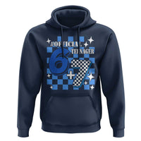 Funny 13th Birthday Official Teenager Hoodie 6+7 13 Year Old Boys Kids Checkered 67 Meme