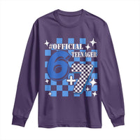 Funny 13th Birthday Official Teenager Long Sleeve Shirt 6+7 13 Year Old Boys Kids Checkered 67 Meme