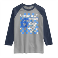 Funny 13th Birthday Official Teenager Raglan Shirt 6+7 13 Year Old Boys Kids Checkered 67 Meme