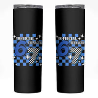 Funny 13th Birthday Official Teenager Skinny Tumbler 6+7 13 Year Old Boys Kids Checkered 67 Meme