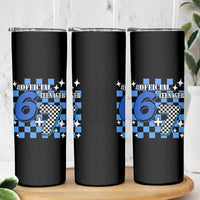 Funny 13th Birthday Official Teenager Skinny Tumbler 6+7 13 Year Old Boys Kids Checkered 67 Meme