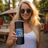 Funny 13th Birthday Official Teenager Skinny Tumbler 6+7 13 Year Old Boys Kids Checkered 67 Meme