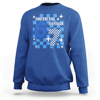 Funny 13th Birthday Official Teenager Sweatshirt 6+7 13 Year Old Boys Kids Checkered 67 Meme