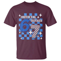 Funny 13th Birthday Official Teenager T Shirt 6+7 13 Year Old Boys Kids Checkered 67 Meme