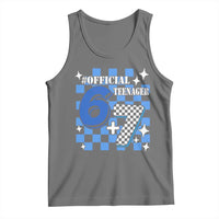 Funny 13th Birthday Official Teenager Tank Top 6+7 13 Year Old Boys Kids Checkered 67 Meme