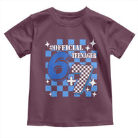 Funny 13th Birthday Official Teenager Toddler T Shirt 6+7 13 Year Old Boys Kids Checkered 67 Meme