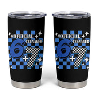Funny 13th Birthday Official Teenager Tumbler Cup 6+7 13 Year Old Boys Kids Checkered 67 Meme