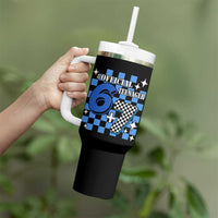 Funny 13th Birthday Official Teenager Tumbler With Handle 6+7 13 Year Old Boys Kids Checkered 67 Meme