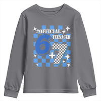 Funny 13th Birthday Official Teenager Youth Sweatshirt 6+7 13 Year Old Boys Kids Checkered 67 Meme