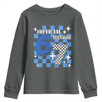 Funny 13th Birthday Official Teenager Youth Sweatshirt 6+7 13 Year Old Boys Kids Checkered 67 Meme
