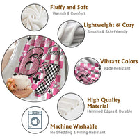 Funny 13th Birthday Official Teenager Throw Blanket 6+7 13 Year Old Kids Girls Pink Checkered 67 Meme