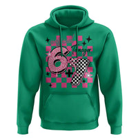 Funny 13th Birthday Official Teenager Hoodie 6+7 13 Year Old Kids Girls Pink Checkered 67 Meme