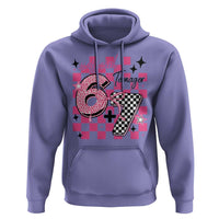 Funny 13th Birthday Official Teenager Hoodie 6+7 13 Year Old Kids Girls Pink Checkered 67 Meme