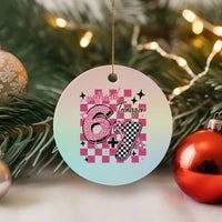 Funny 13th Birthday Official Teenager Ceramic Ornament 6+7 13 Year Old Kids Girls Pink Checkered 67 Meme