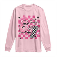 Funny 13th Birthday Official Teenager Long Sleeve Shirt 6+7 13 Year Old Kids Girls Pink Checkered 67 Meme