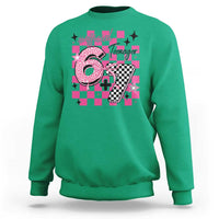 Funny 13th Birthday Official Teenager Sweatshirt 6+7 13 Year Old Kids Girls Pink Checkered 67 Meme