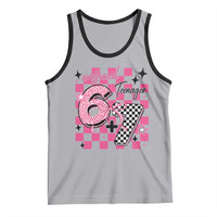Funny 13th Birthday Official Teenager Tank Top 6+7 13 Year Old Kids Girls Pink Checkered 67 Meme