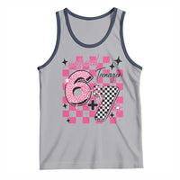 Funny 13th Birthday Official Teenager Tank Top 6+7 13 Year Old Kids Girls Pink Checkered 67 Meme