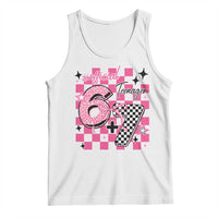 Funny 13th Birthday Official Teenager Tank Top 6+7 13 Year Old Kids Girls Pink Checkered 67 Meme