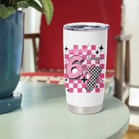 Funny 13th Birthday Official Teenager Tumbler Cup 6+7 13 Year Old Kids Girls Pink Checkered 67 Meme