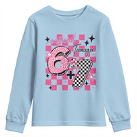 Funny 13th Birthday Official Teenager Youth Sweatshirt 6+7 13 Year Old Kids Girls Pink Checkered 67 Meme