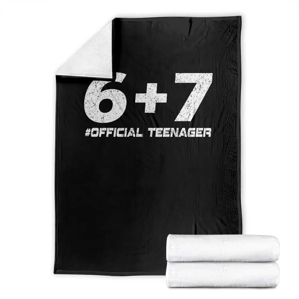 Funny 13th Birthday Official Teenager Throw Blanket 13 Years Old Boys Kids