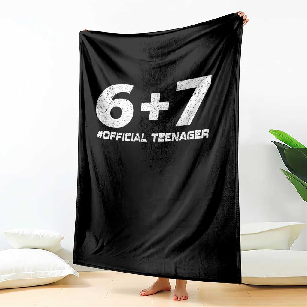 Funny 13th Birthday Official Teenager Throw Blanket 13 Years Old Boys Kids