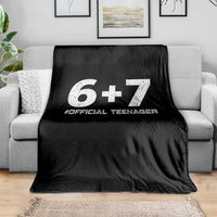 Funny 13th Birthday Official Teenager Throw Blanket 13 Years Old Boys Kids