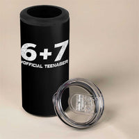 Funny 13th Birthday Official Teenager 4 in 1 Can Cooler Tumbler 13 Years Old Boys Kids