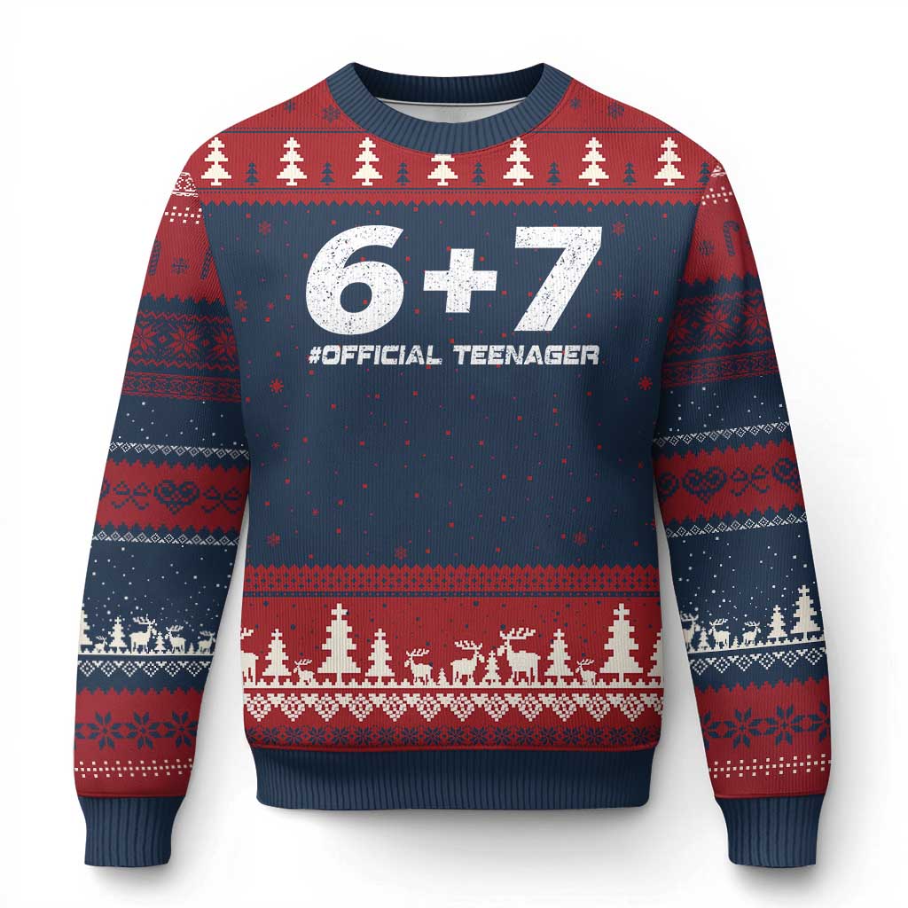Funny 13th Birthday Official Teenager Ugly Christmas Sweater 13 Years Old Boys Kids