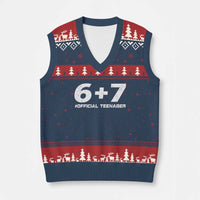 Funny 13th Birthday Official Teenager V-Neck Knit Sweater Vest 13 Years Old Boys Kids