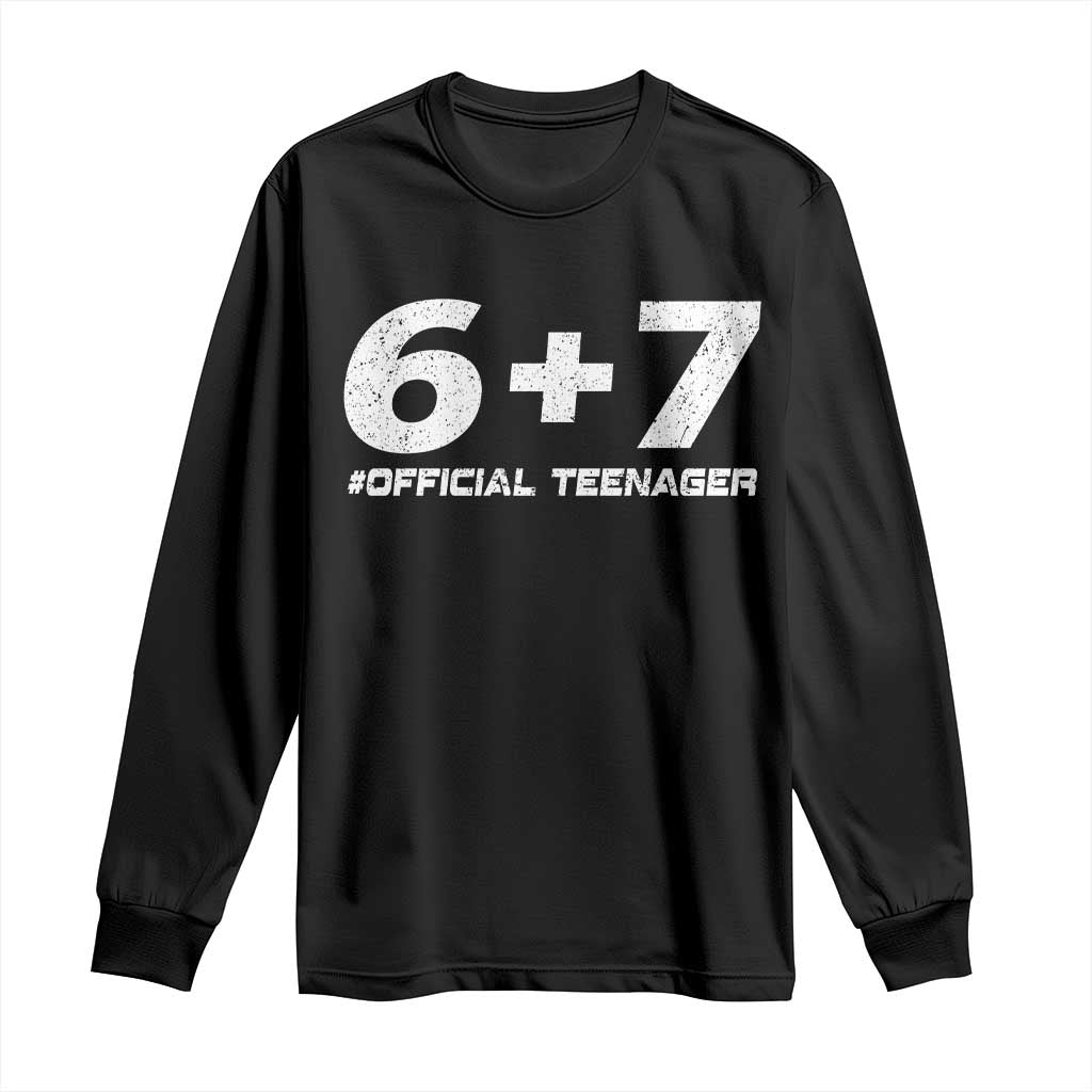 Funny 13th Birthday Official Teenager Long Sleeve Shirt 13 Years Old Boys Kids