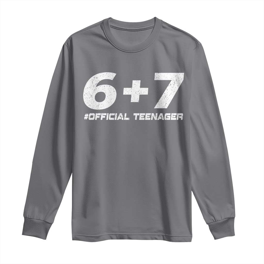 Funny 13th Birthday Official Teenager Long Sleeve Shirt 13 Years Old Boys Kids