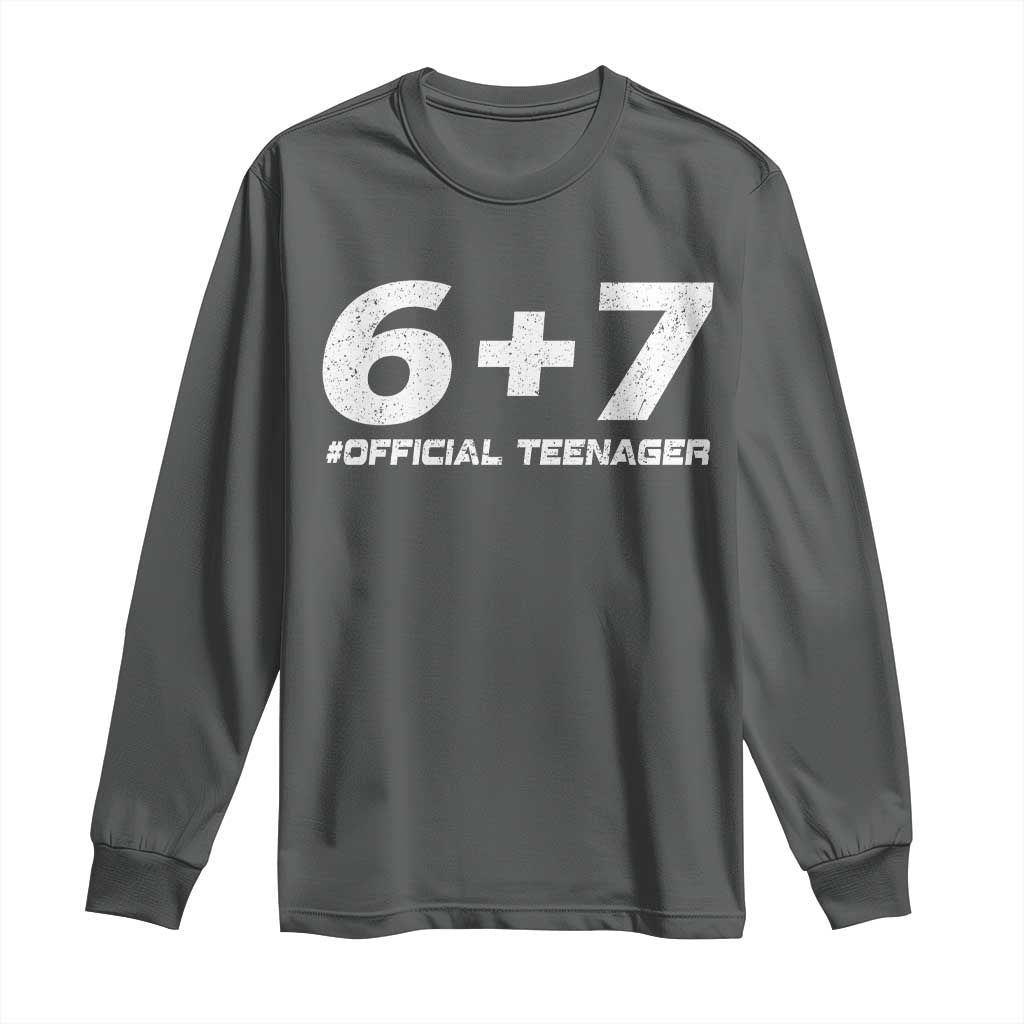 Funny 13th Birthday Official Teenager Long Sleeve Shirt 13 Years Old Boys Kids