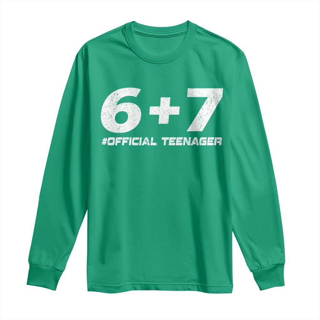 Funny 13th Birthday Official Teenager Long Sleeve Shirt 13 Years Old Boys Kids