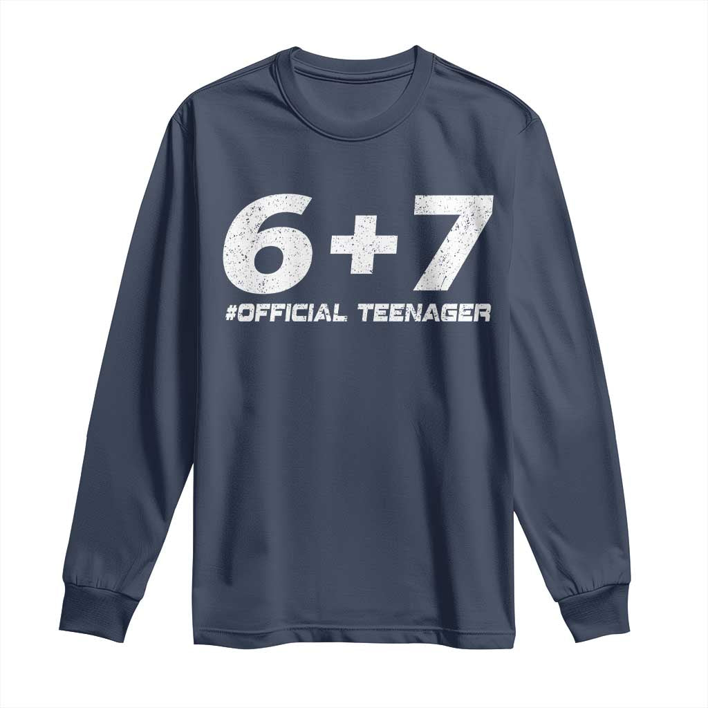 Funny 13th Birthday Official Teenager Long Sleeve Shirt 13 Years Old Boys Kids