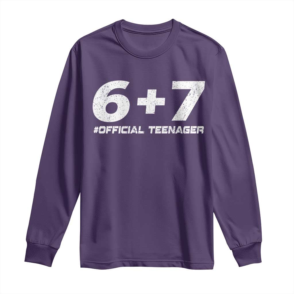 Funny 13th Birthday Official Teenager Long Sleeve Shirt 13 Years Old Boys Kids