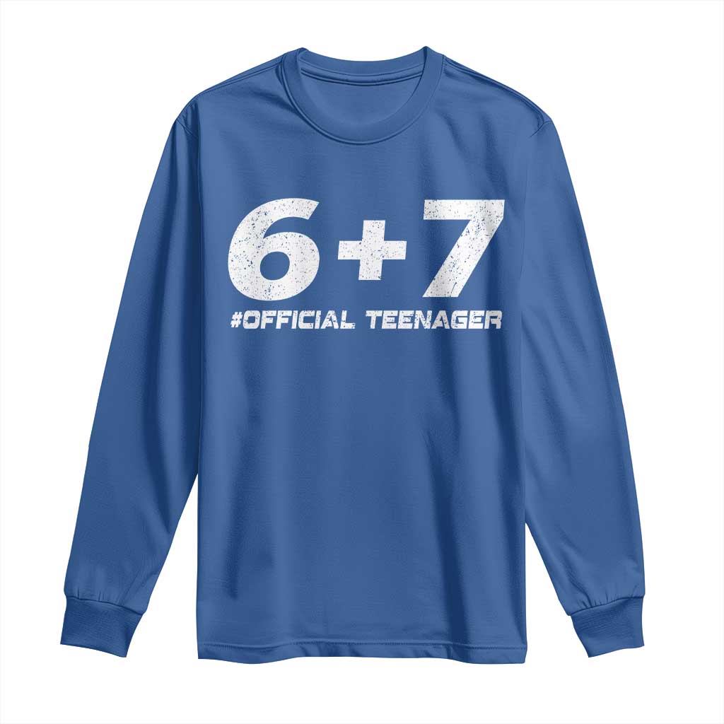 Funny 13th Birthday Official Teenager Long Sleeve Shirt 13 Years Old Boys Kids