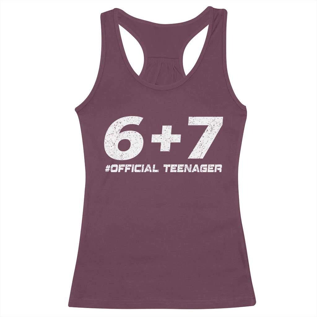 Funny 13th Birthday Official Teenager Racerback Tank Top 13 Years Old Boys Kids