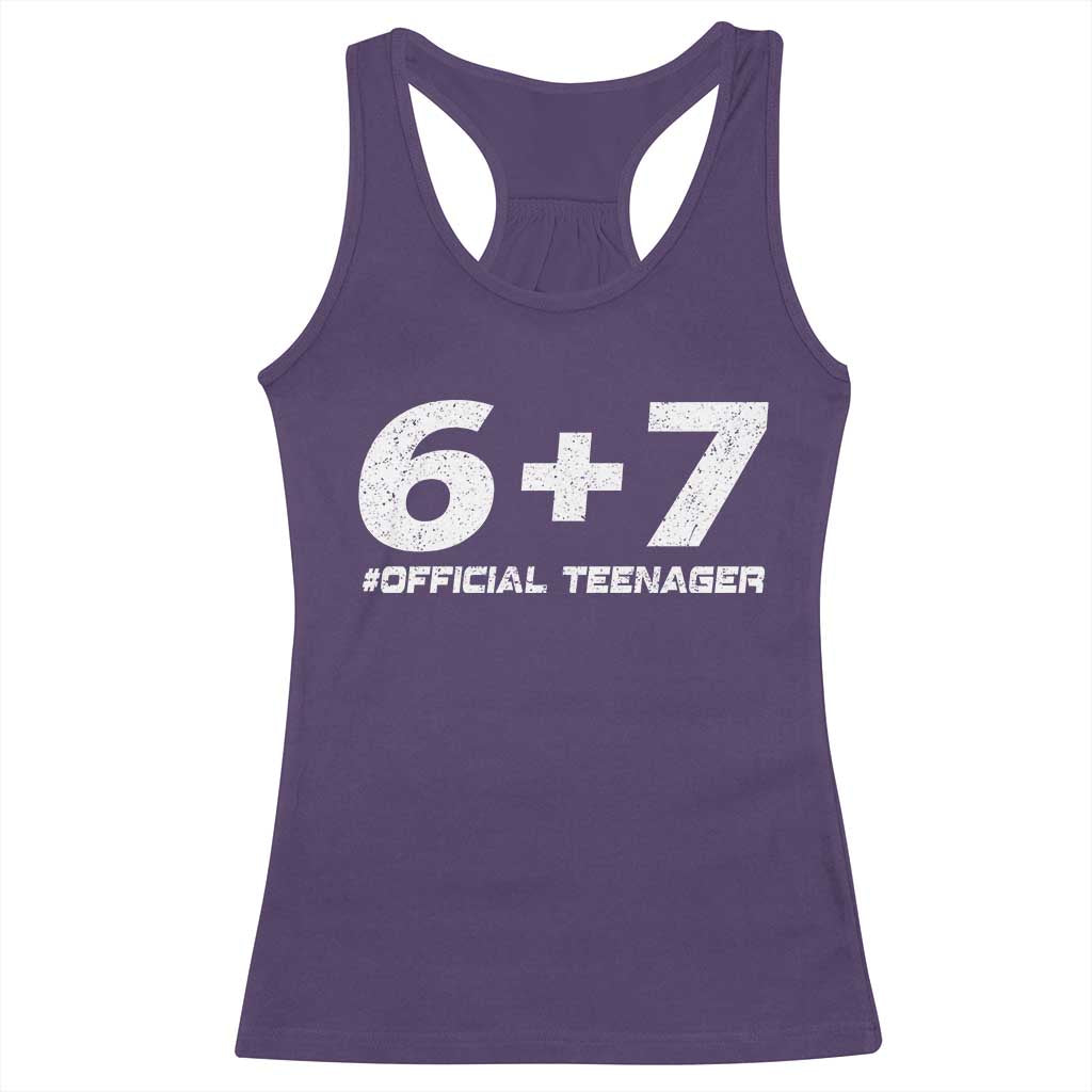 Funny 13th Birthday Official Teenager Racerback Tank Top 13 Years Old Boys Kids