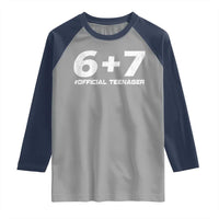 Funny 13th Birthday Official Teenager Raglan Shirt 13 Years Old Boys Kids
