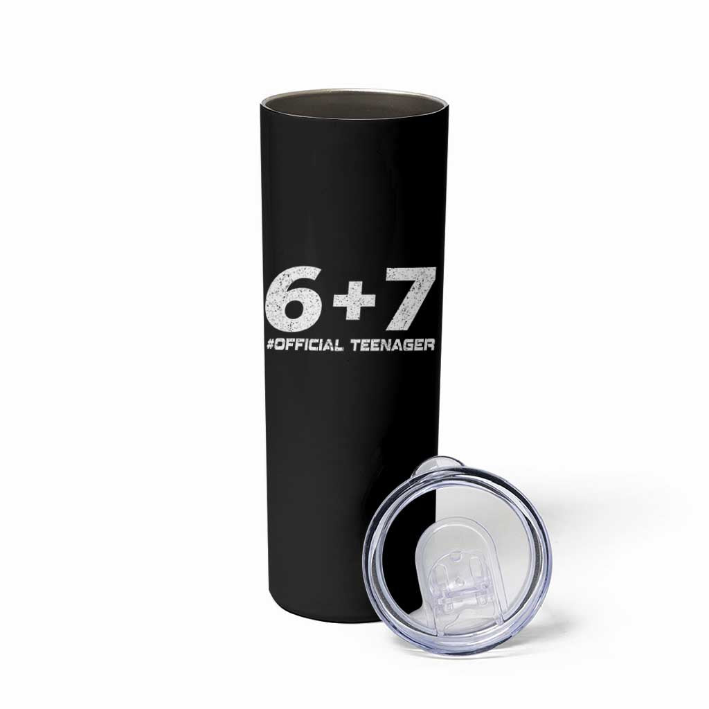 Funny 13th Birthday Official Teenager Skinny Tumbler 13 Years Old Boys Kids
